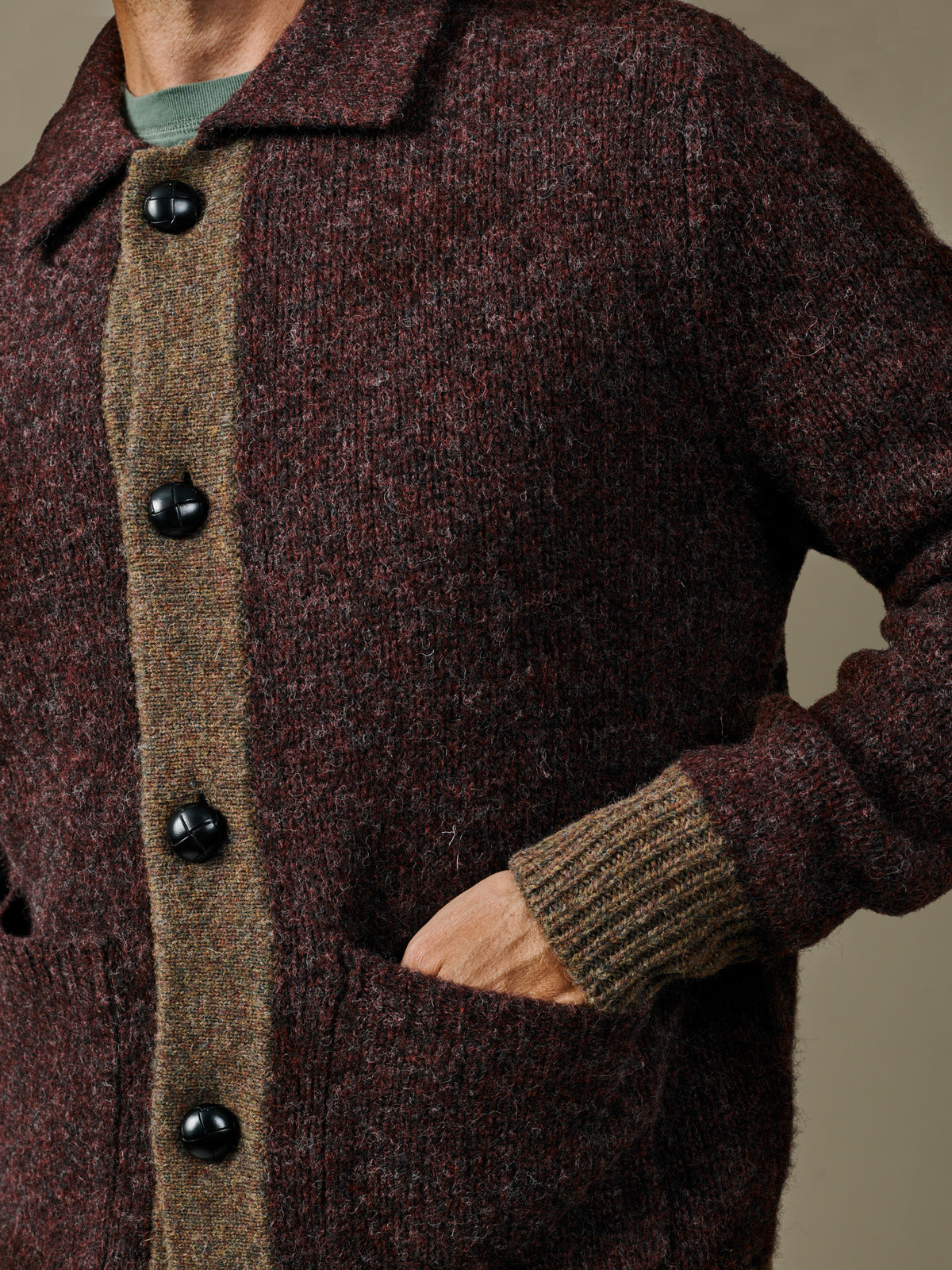 Aubin Brown Mix Gainsborough Button Through Felted Cardigan | Cardigan