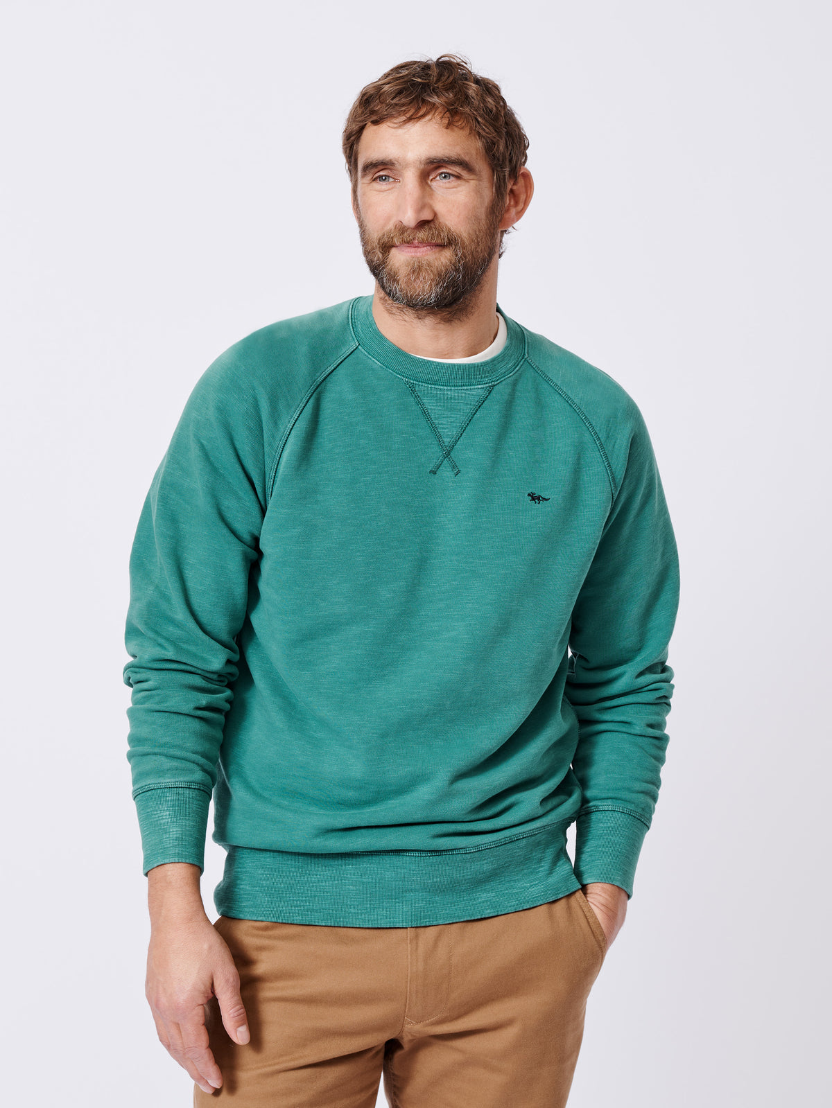 Aubin Jade Garsdale Slub Crew | Crew Neck