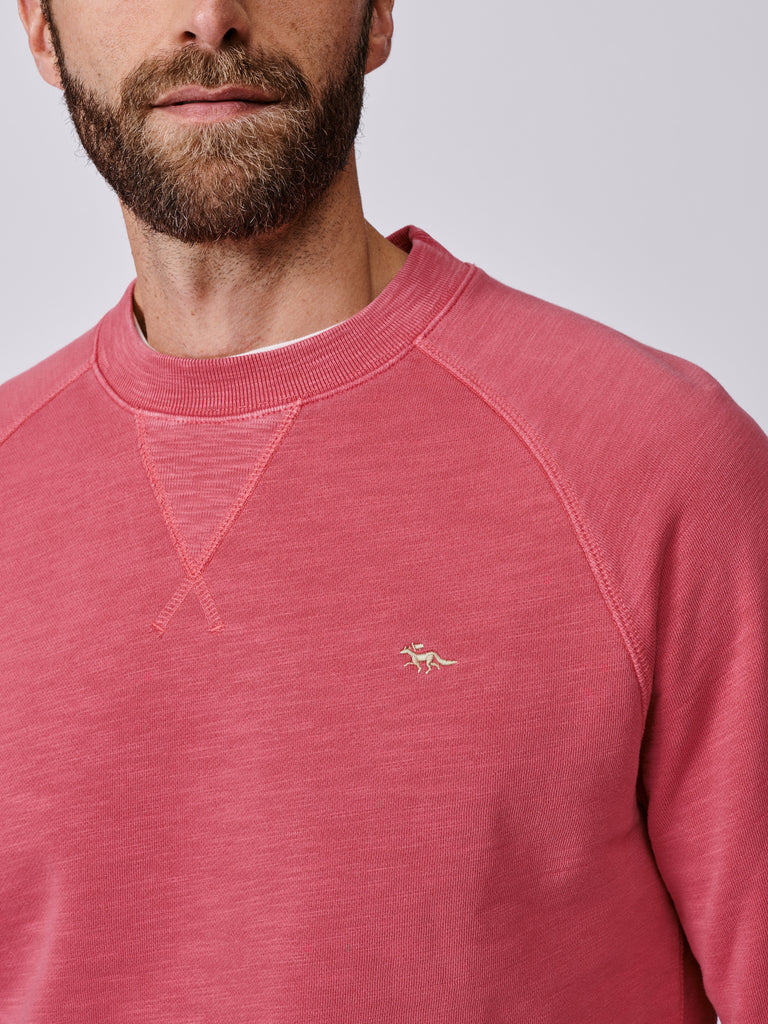 Raspberry Garsdale Slub Crew | Aubin