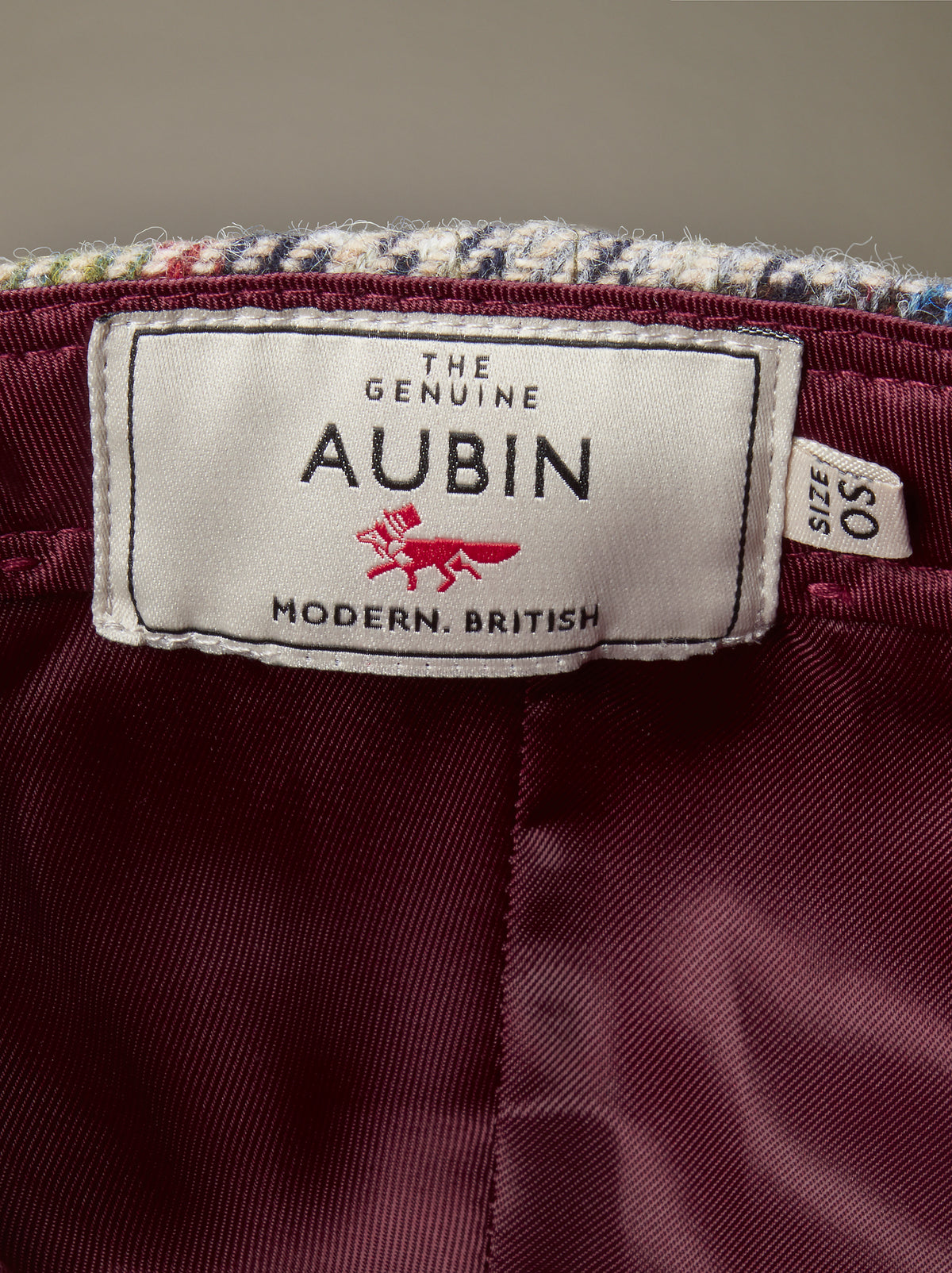 Aubin Large Check Garton Wool Cap | Hats