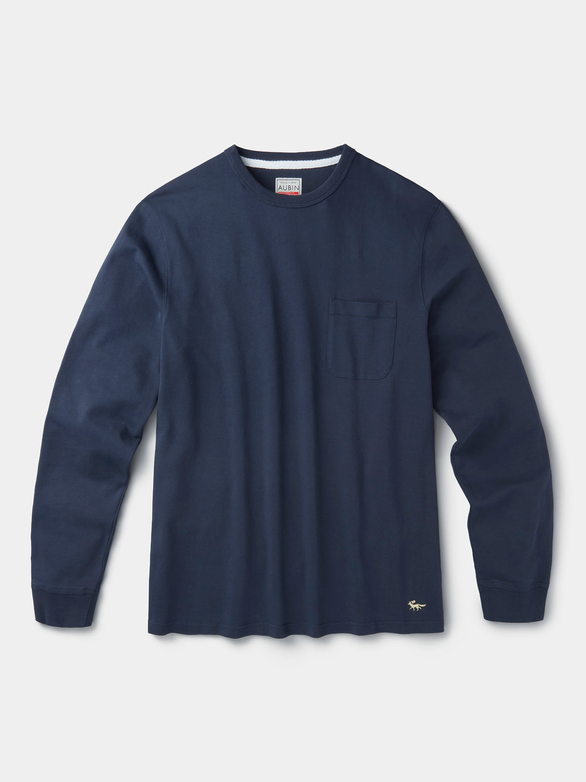 Aubin Navy George Long Sleeve T-Shirt | Long Sleeve Tee