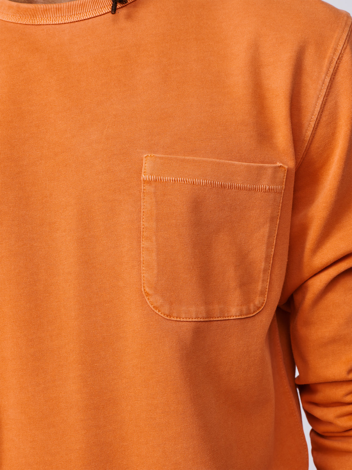 Aubin Orange George Long Sleeve T-Shirt | Long Sleeve Tee