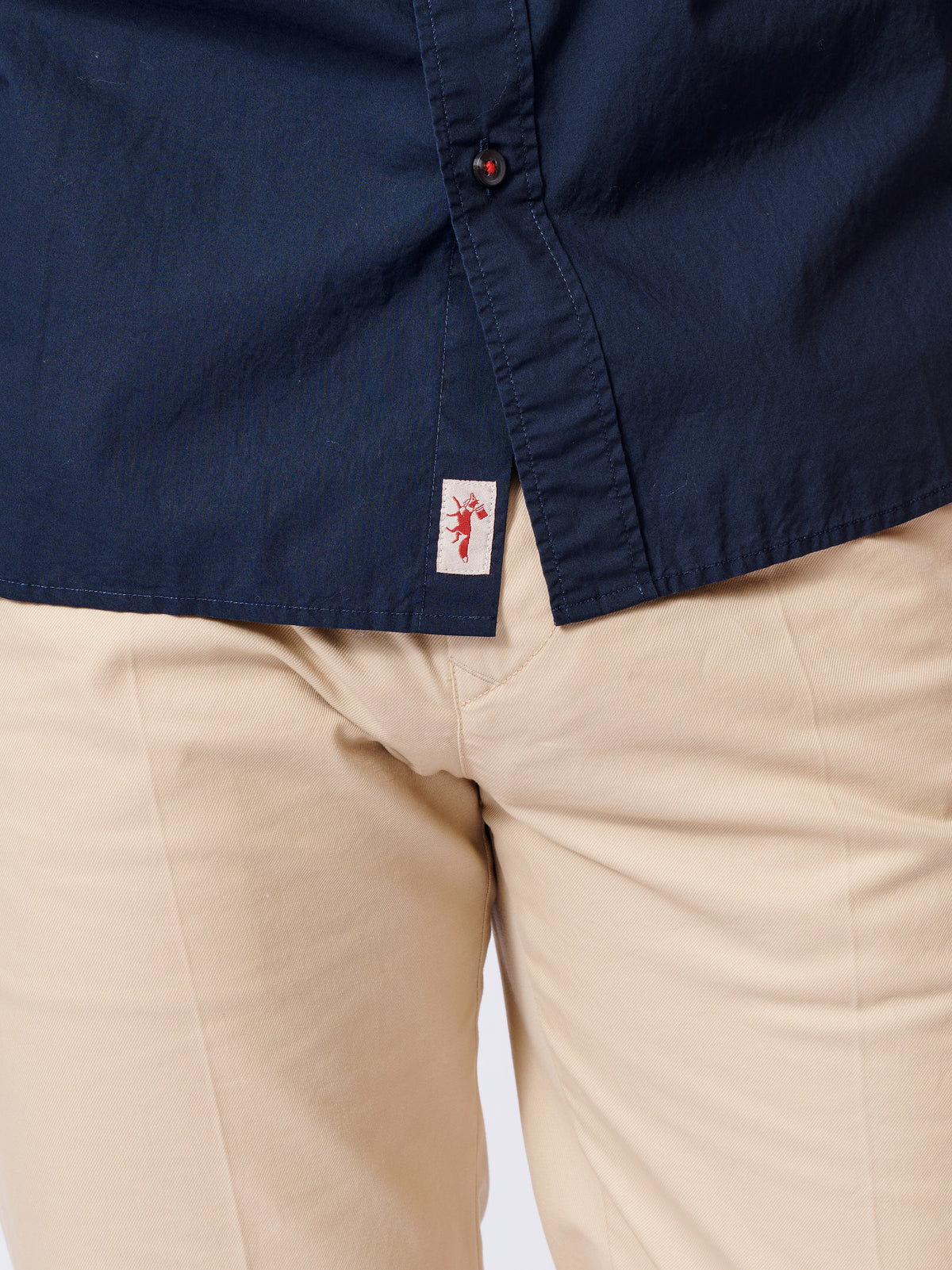 Aubin Navy Gladstone Poplin Shirt | Poplin Shirt