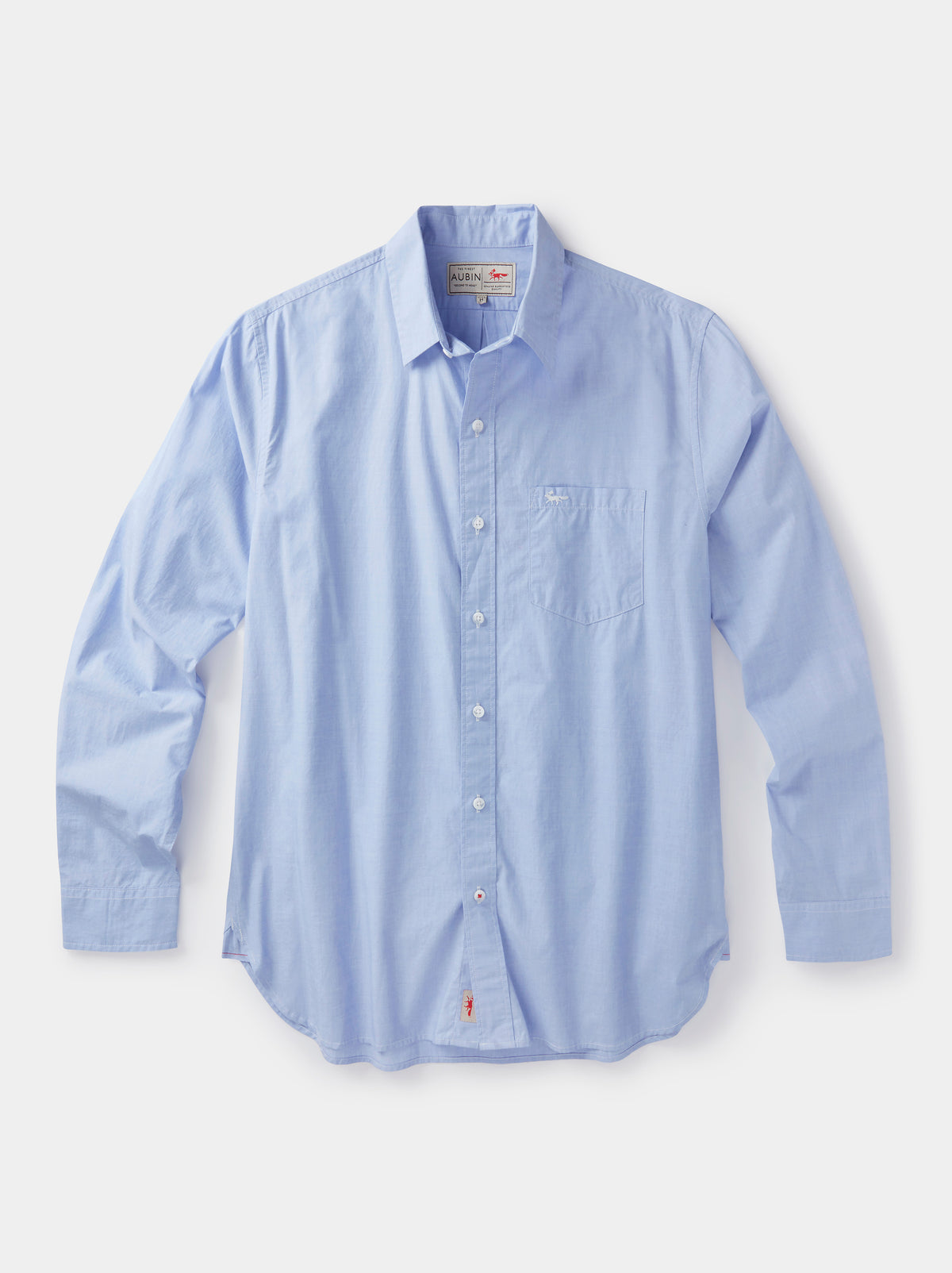 Aubin Pale Blue Gladstone Poplin Shirt | Poplin Shirt