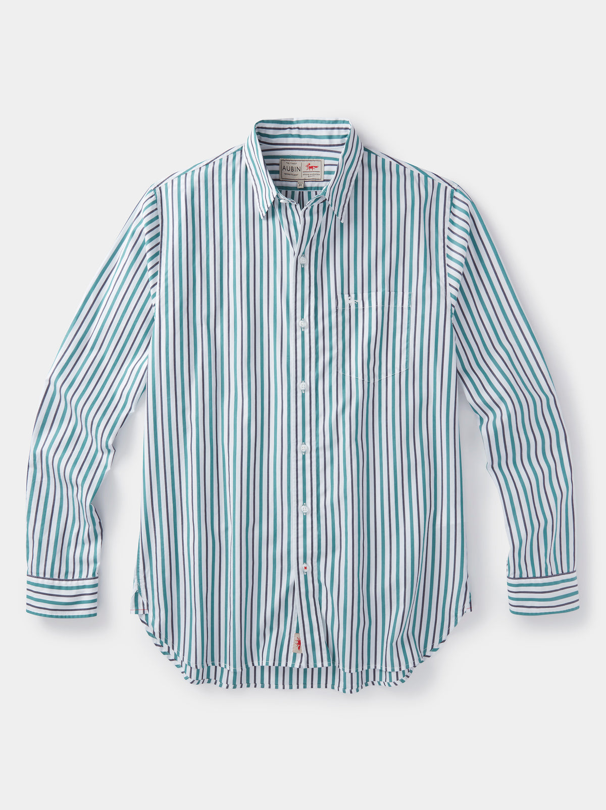 Aubin Jade Stripe Gladstone Poplin Shirt | Poplin Shirt