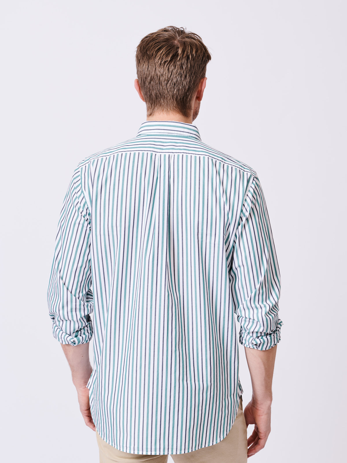 Aubin Jade Stripe Gladstone Poplin Shirt | Poplin Shirt
