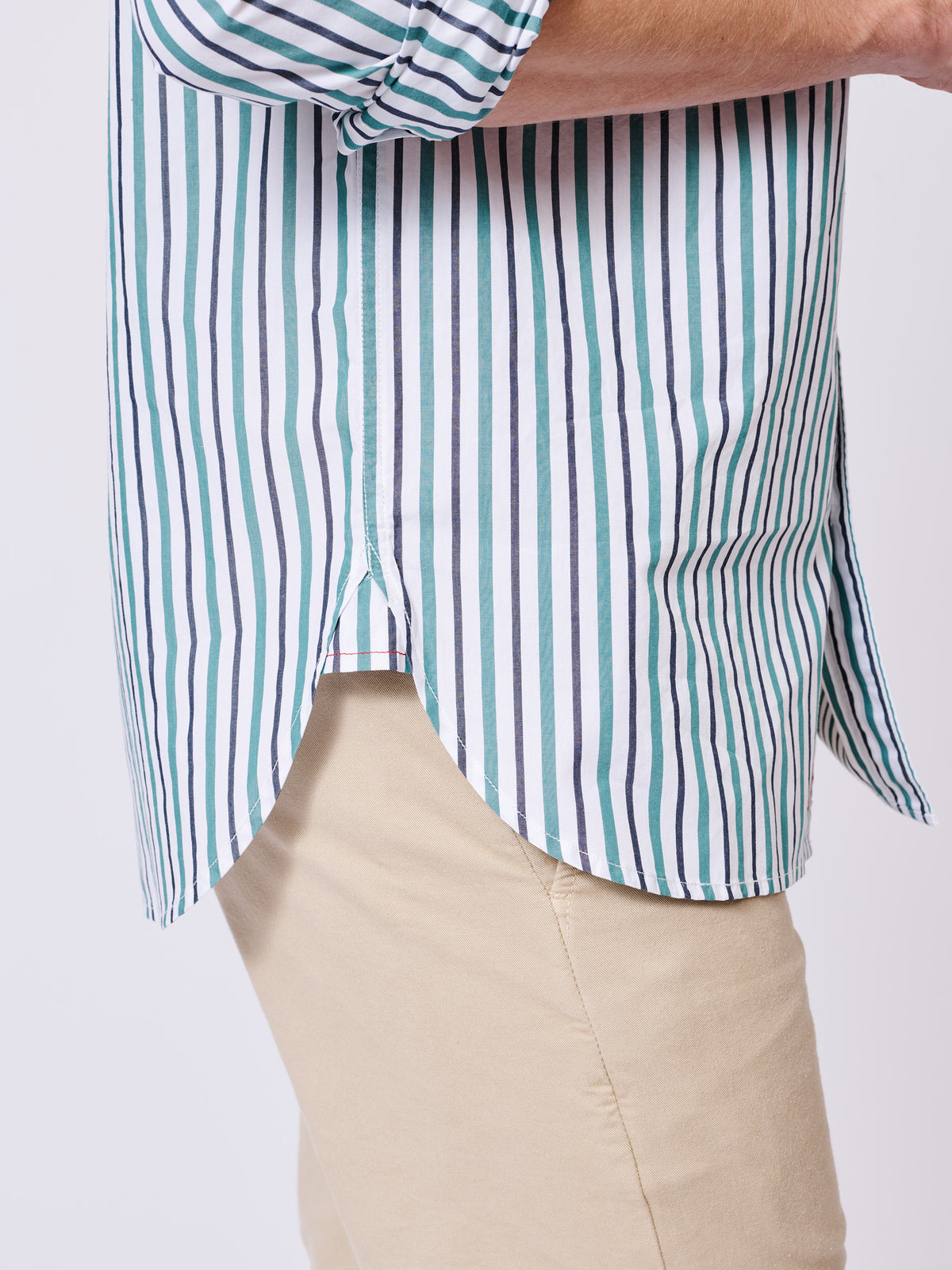 Aubin Jade Stripe Gladstone Poplin Shirt | Poplin Shirt