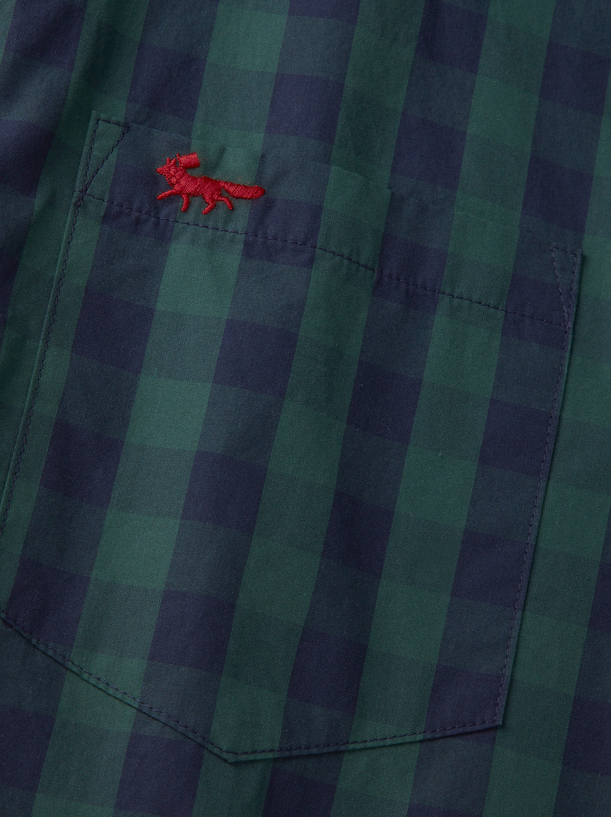 Aubin Green Gingham Gladstone Poplin Shirt | Poplin Shirt