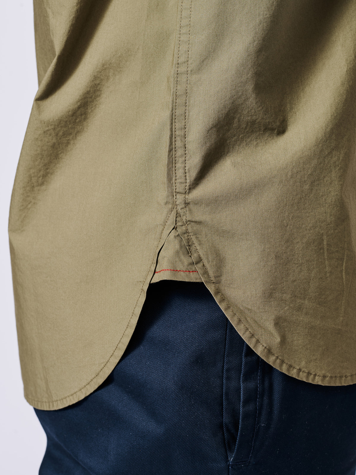 Aubin Khaki Gladstone Poplin Shirt | Poplin Shirt