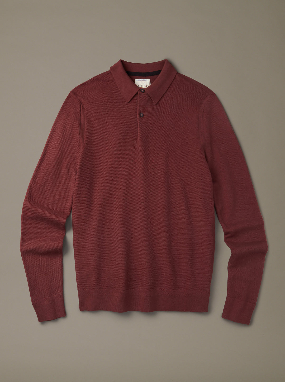 Aubin Dark Claret Glen Cotton Silk Polo | Knitted Polo