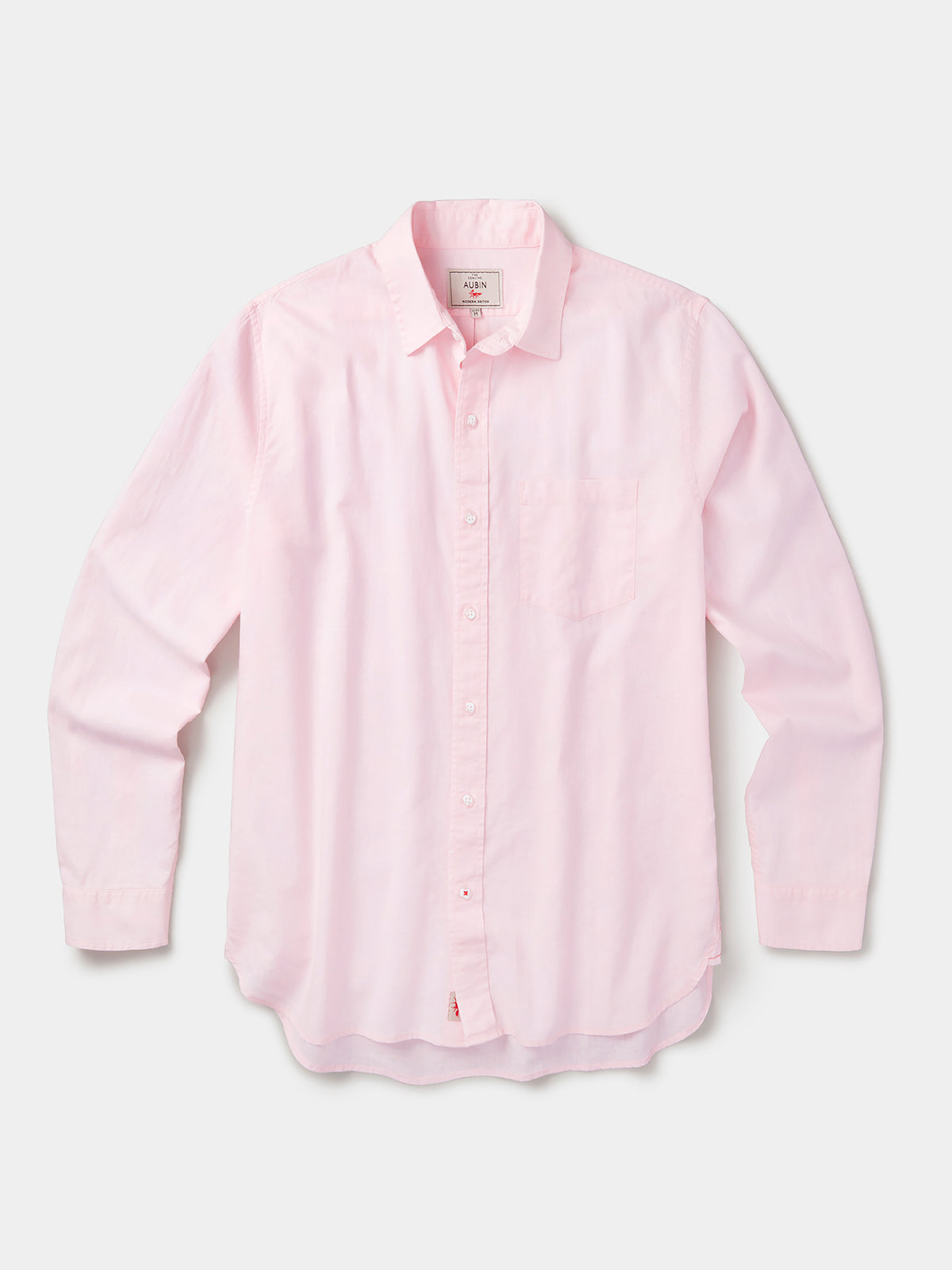 Aubin Pink Grainsby Linen Cotton Shirt | Linen Shirt