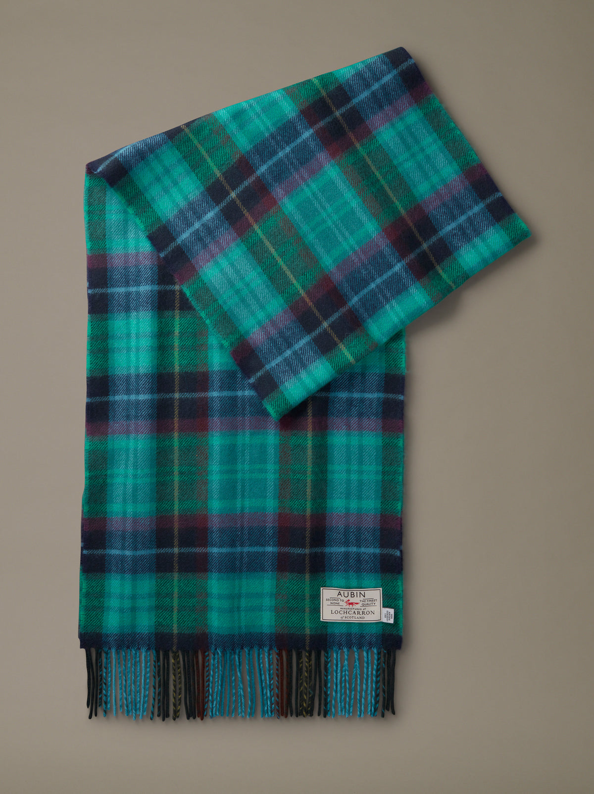 Aubin Green Mix Check Hamilton Scarf | Scarf