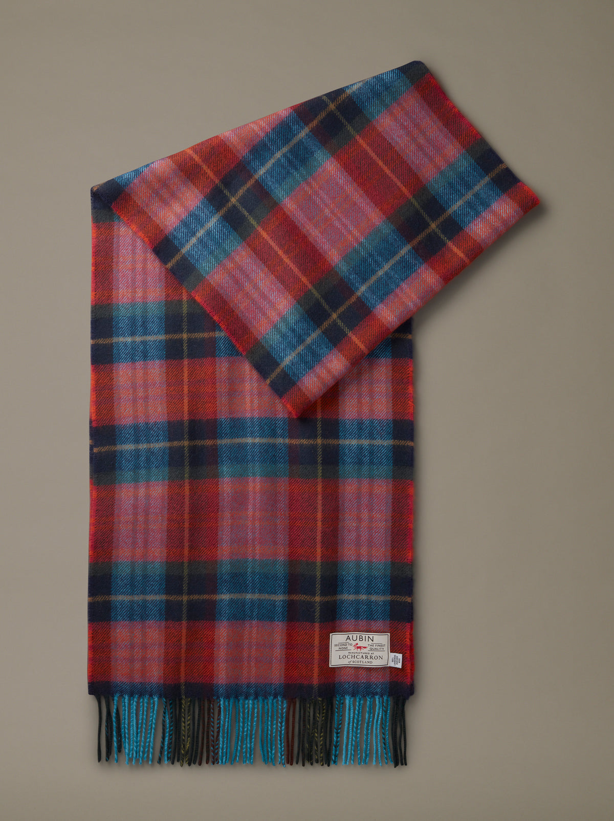 Aubin Rust Mix Check Hamilton Scarf | Scarf