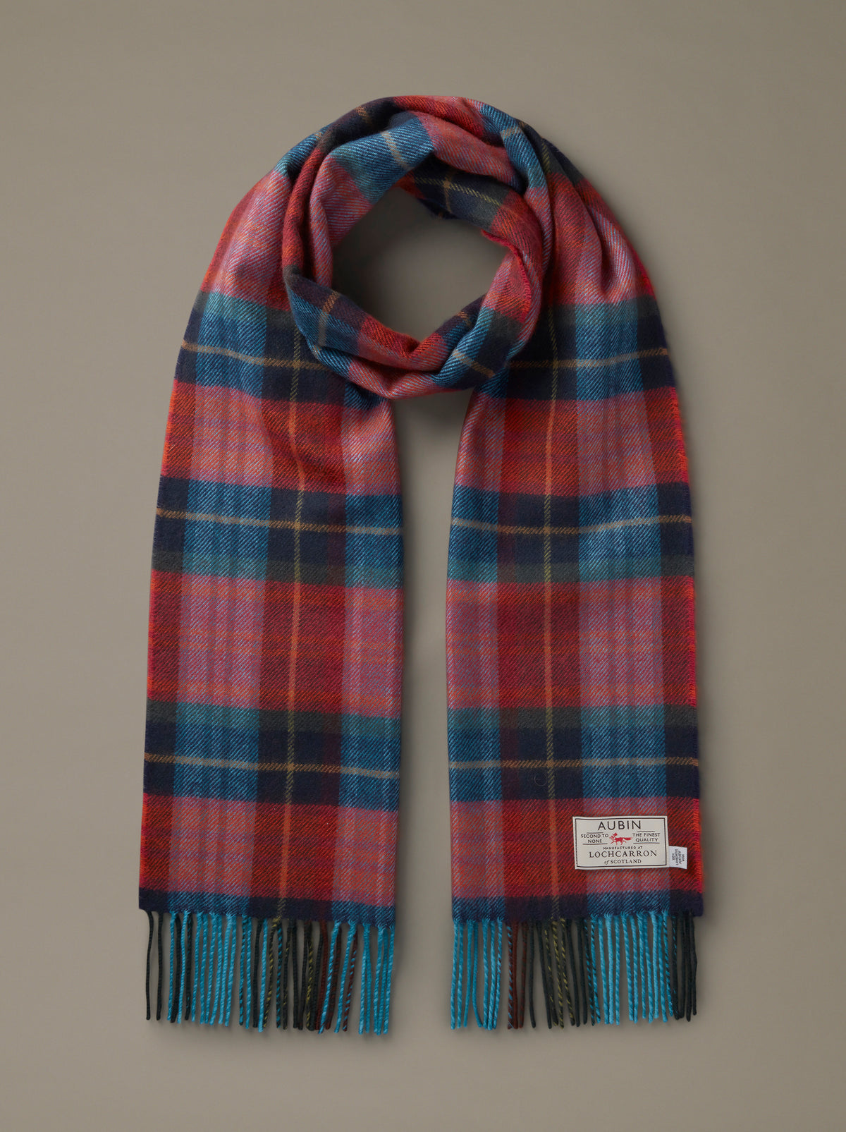 Aubin Rust Mix Check Hamilton Scarf | Scarf