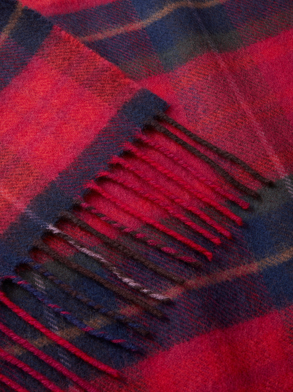 Aubin Scarlet Mix Check Hamilton Scarf | Scarf