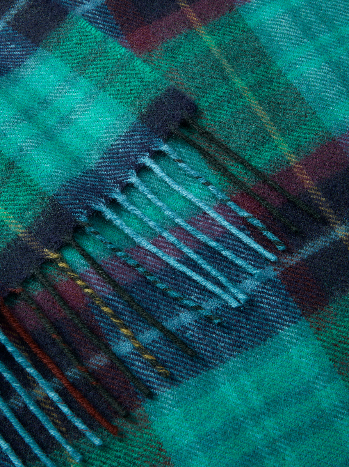 Aubin Green Mix Check Hamilton Scarf | Scarf