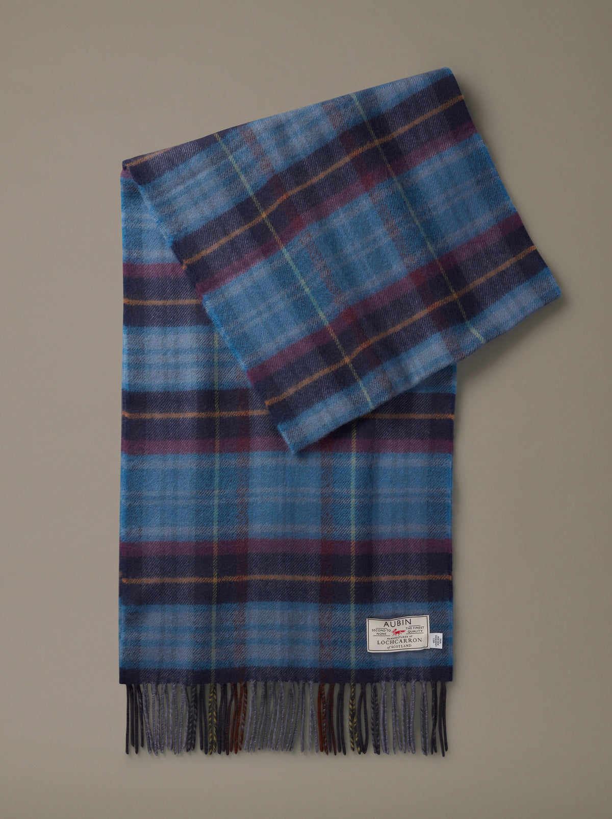 Aubin Blue Mix Check Hamilton Scarf | Scarf