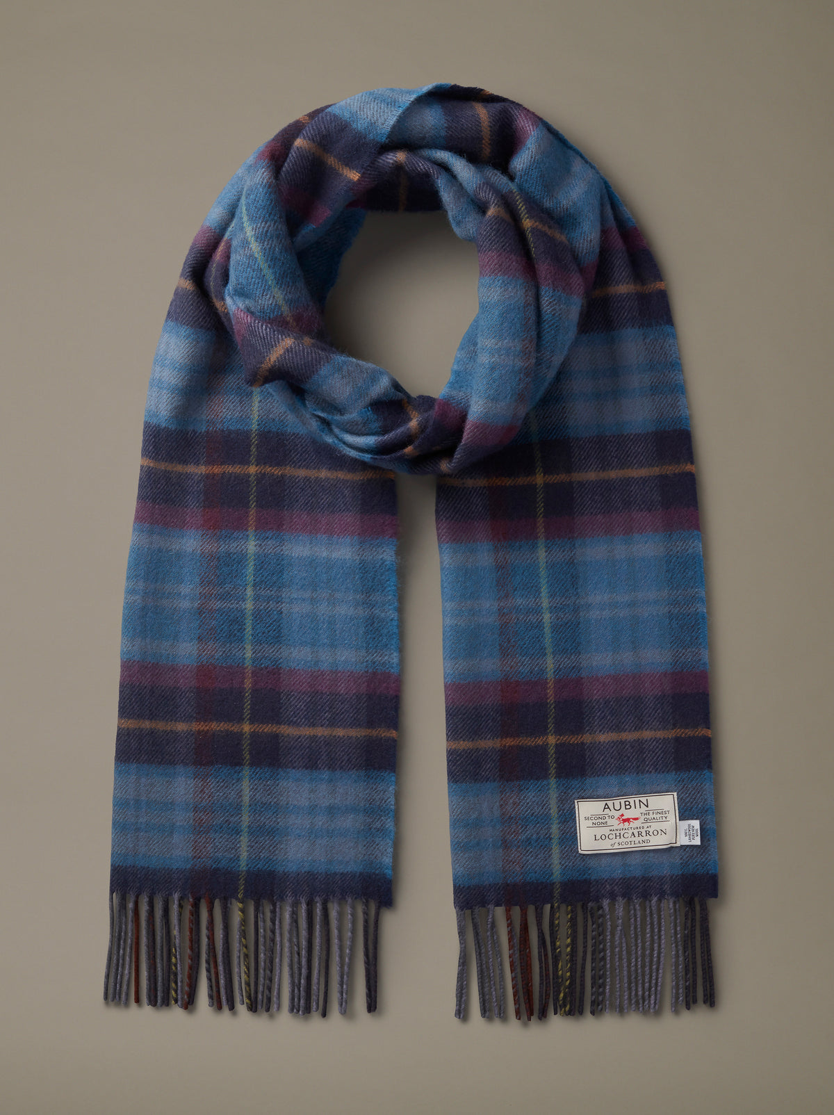 Aubin Blue Mix Check Hamilton Scarf | Scarf