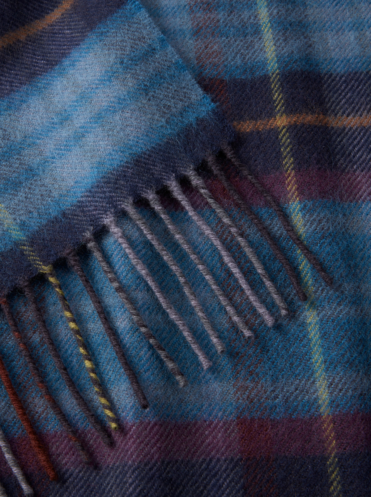 Aubin Blue Mix Check Hamilton Scarf | Scarf