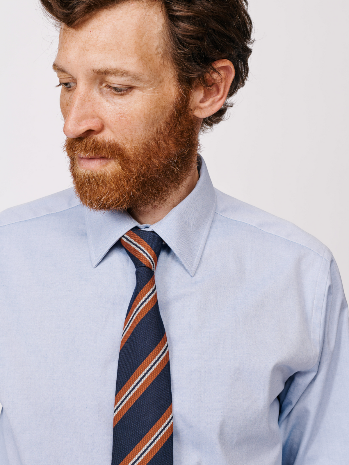 Aubin Blue Hardy Cut Away Collar Shirt | Formal Shirt