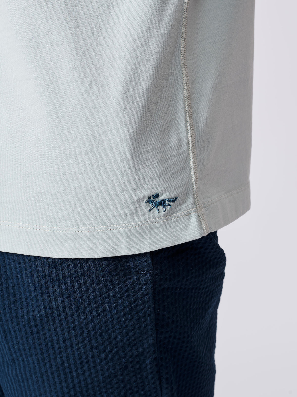 Aubin Mint Hareby Garment Dyed Pocket T-Shirt | Pocket Tee