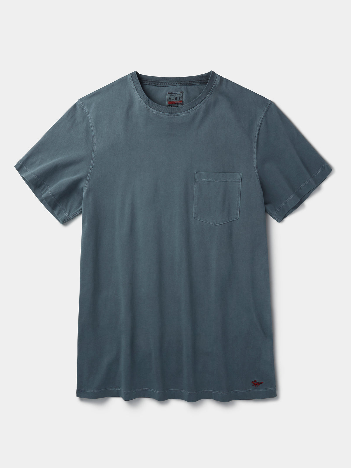 Aubin Charocal Hareby Garment Dyed Pocket T-Shirt | Pocket Tee
