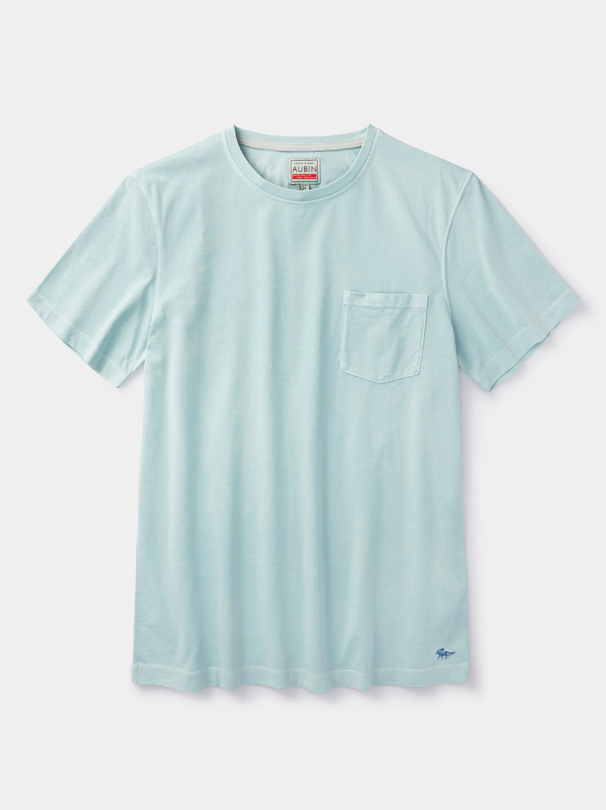 Aubin Mint Hareby Garment Dyed Pocket T-Shirt | Pocket Tee