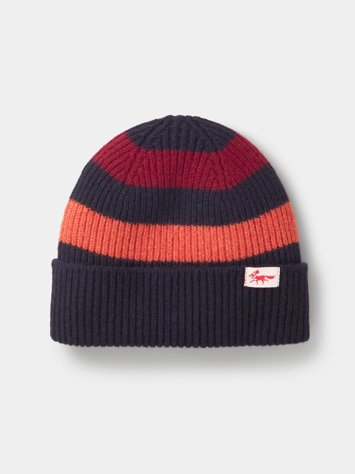 Aubin Navy Stripe Healy Striped Beanie | Hats