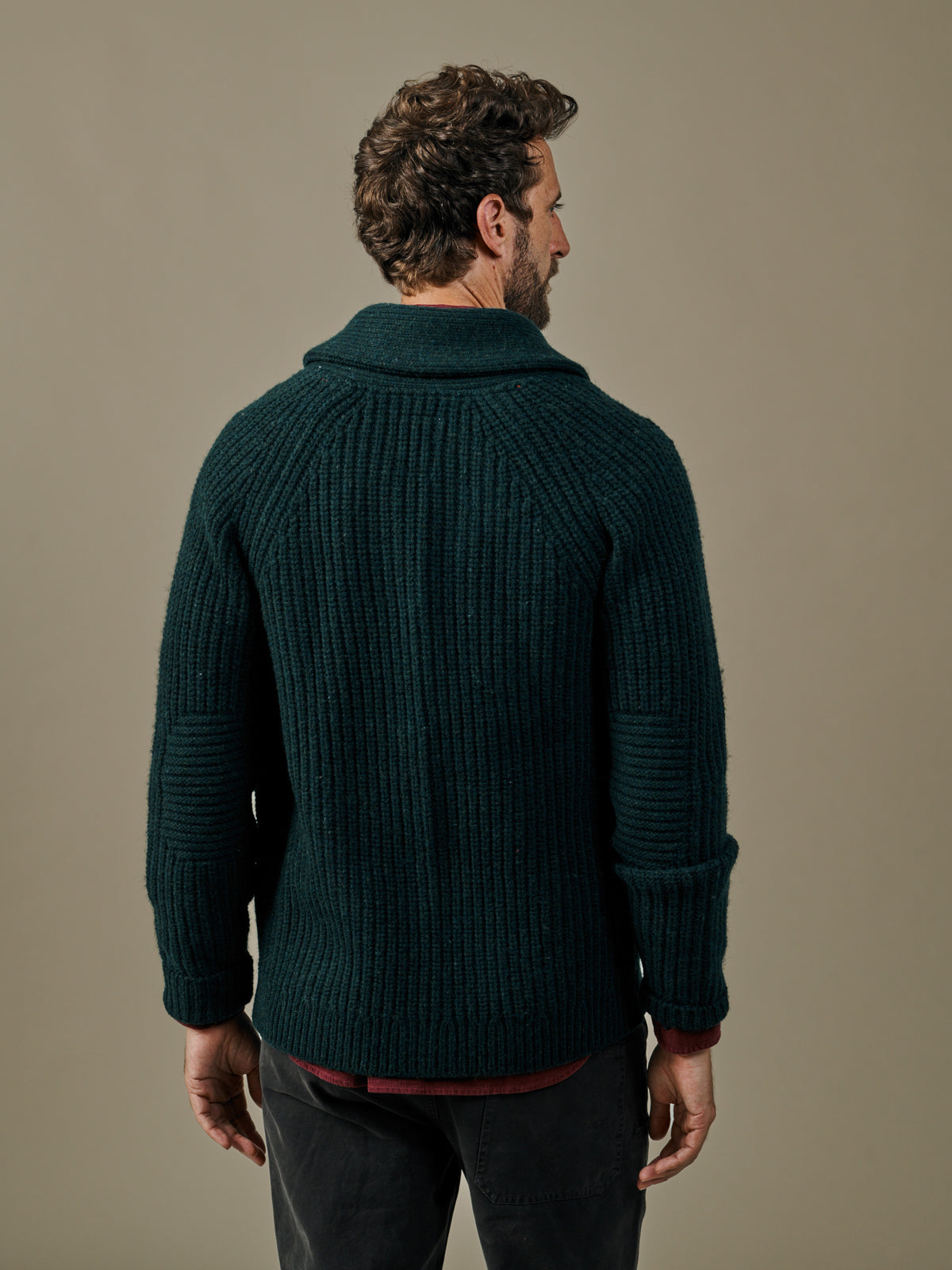 Aubin Khaki Helston Twist Cardigan | Cardigan