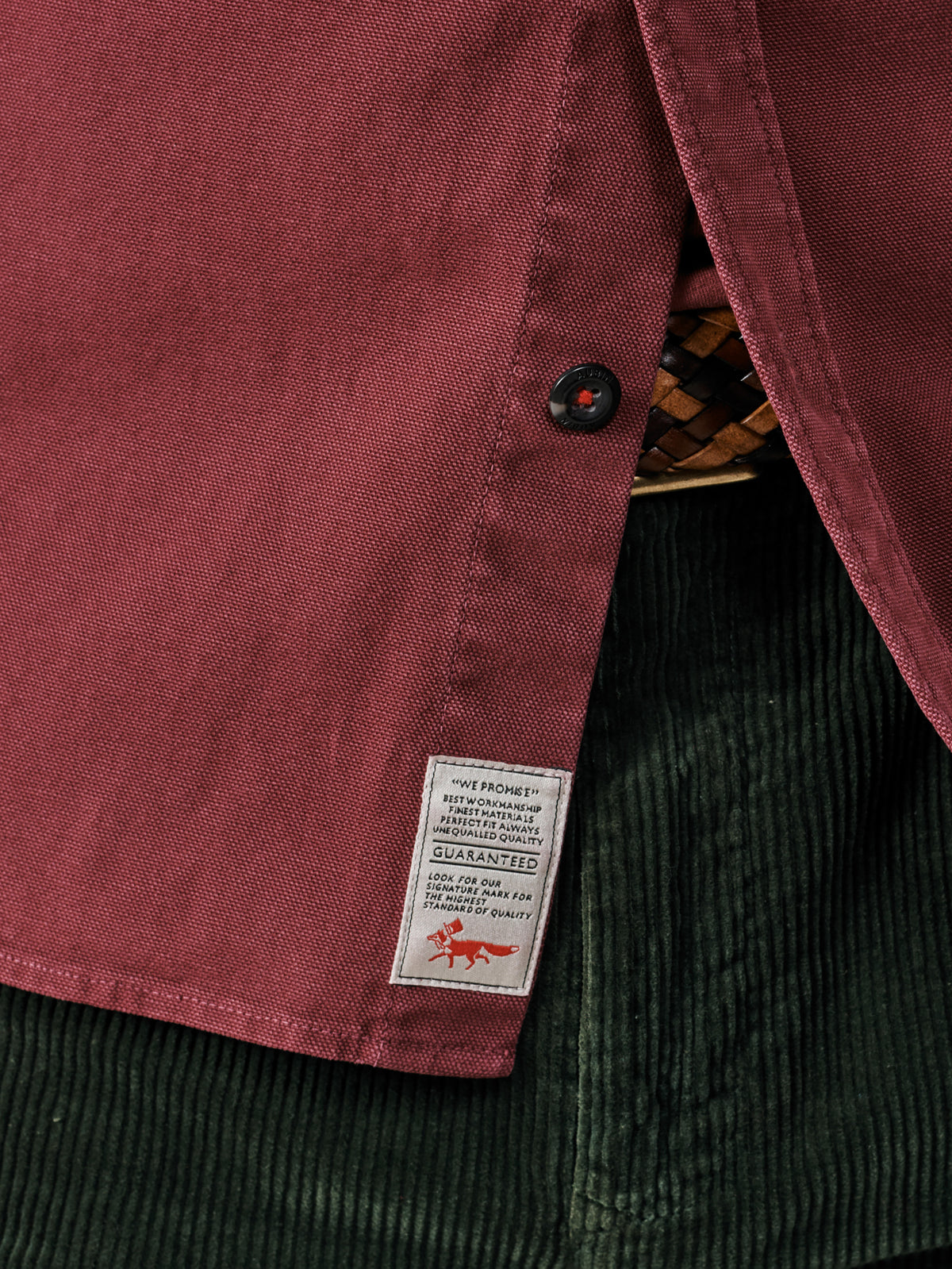 Aubin Oxblood Henderson Canvas Overshirt | Overshirt