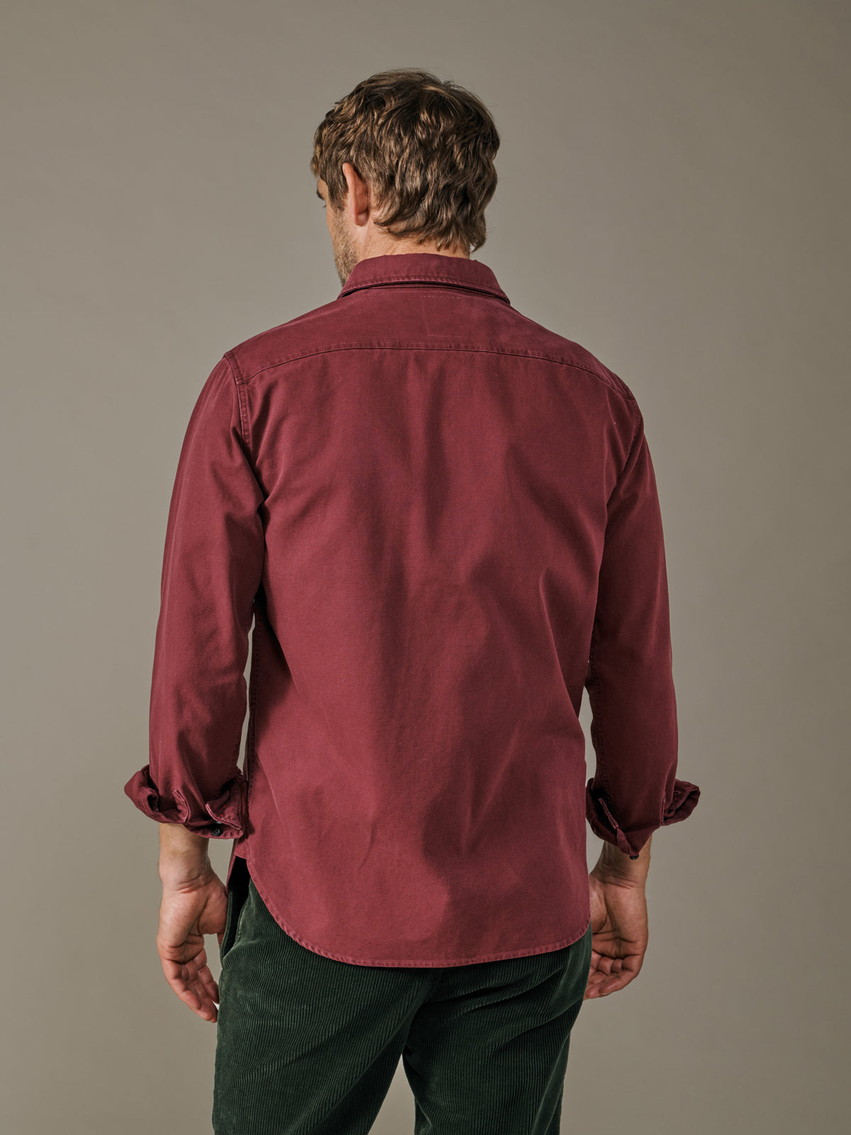 Aubin Oxblood Henderson Canvas Overshirt | Overshirt
