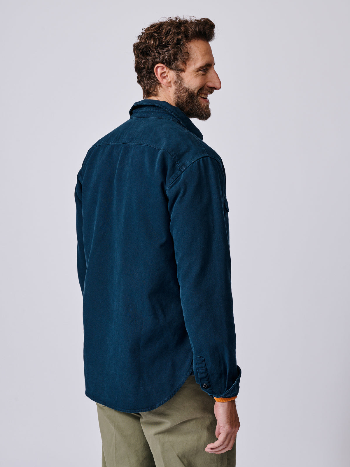 Aubin Navy Henderson Canvas Overshirt | Overshirt