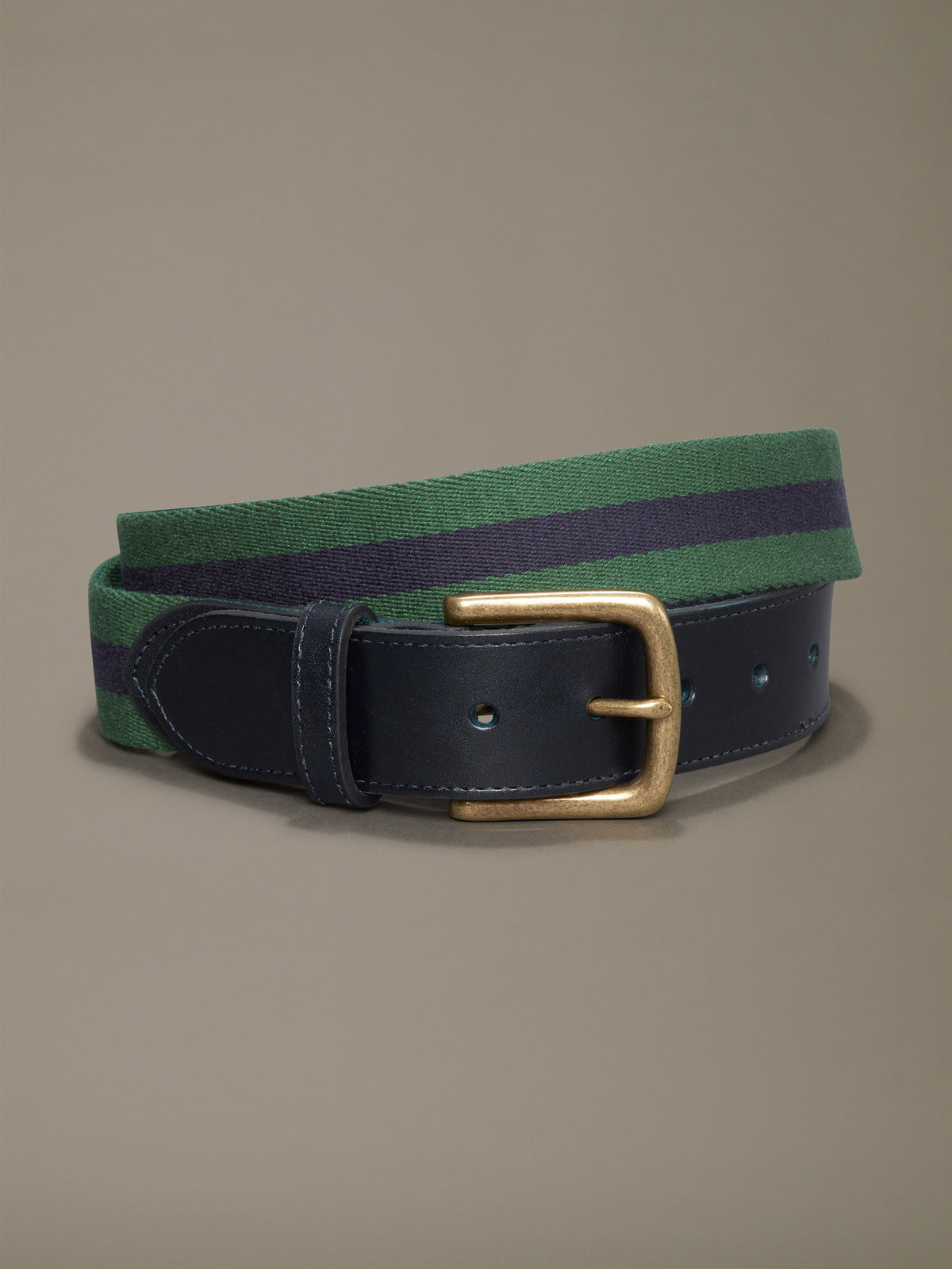 Aubin Green/Navy Hepton Webbing Belt | Belts