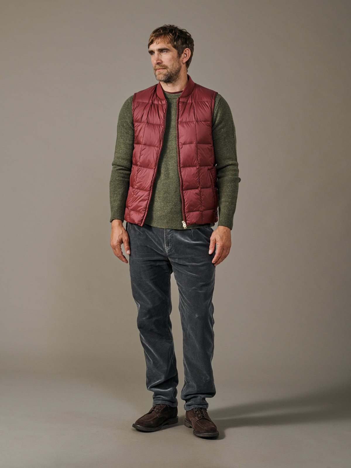 Aubin Oxblood Herriot Down Gilet | Gilet
