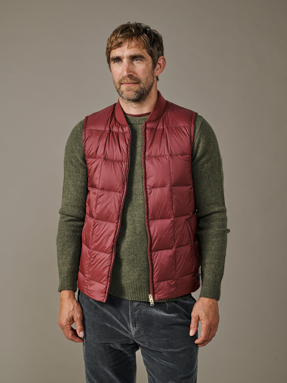 Aubin Oxblood Herriot Down Gilet | Gilet