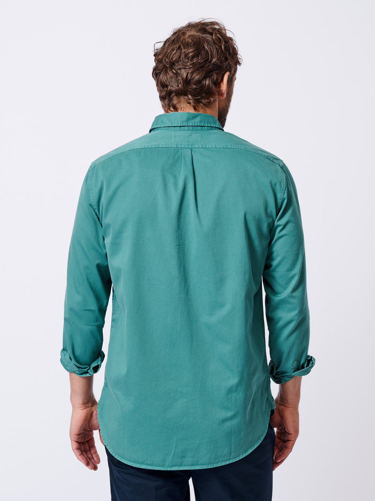 Aubin Washed Jade Hessle Button Down Shirt | Oxford Shirt