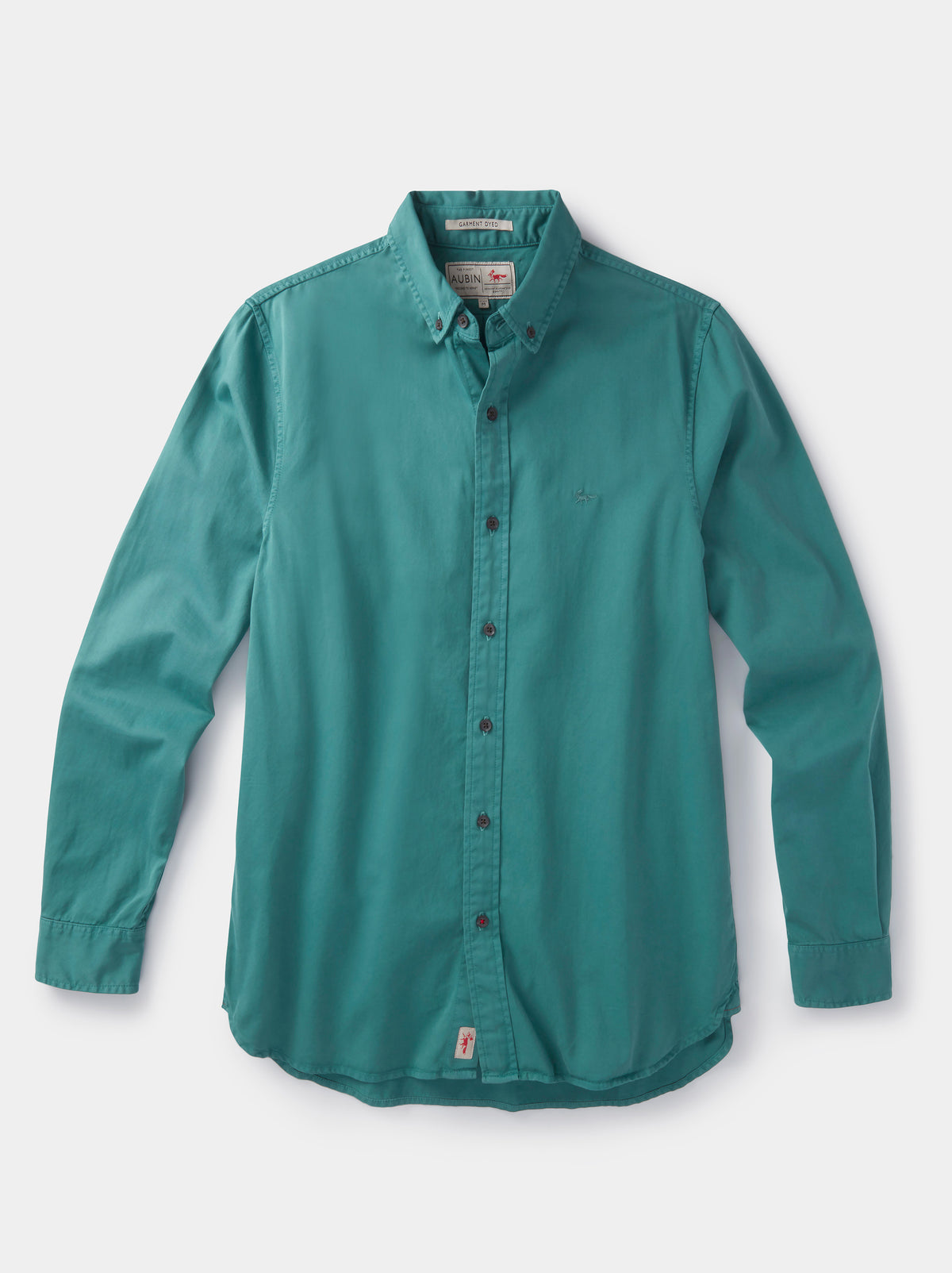 Aubin Washed Jade Hessle Button Down Shirt | Oxford Shirt