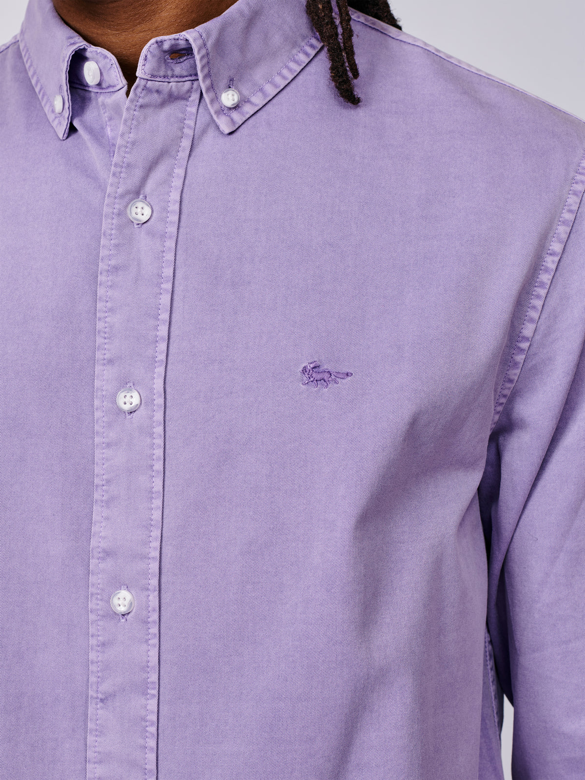 Aubin Lilac Hessle Button Down Shirt | Oxford Shirt