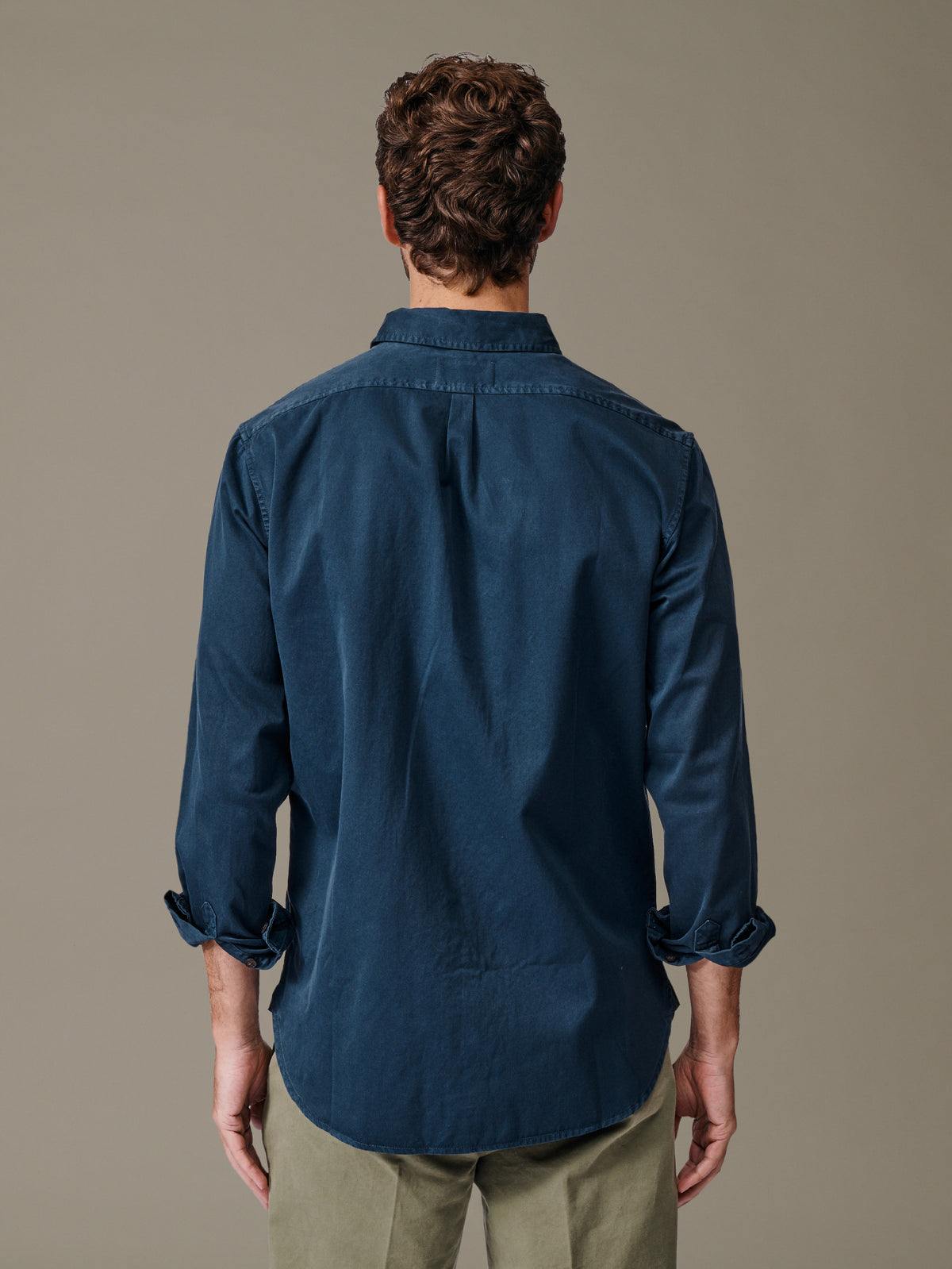 Aubin Navy Hessle Button Down Shirt | Oxford Shirt