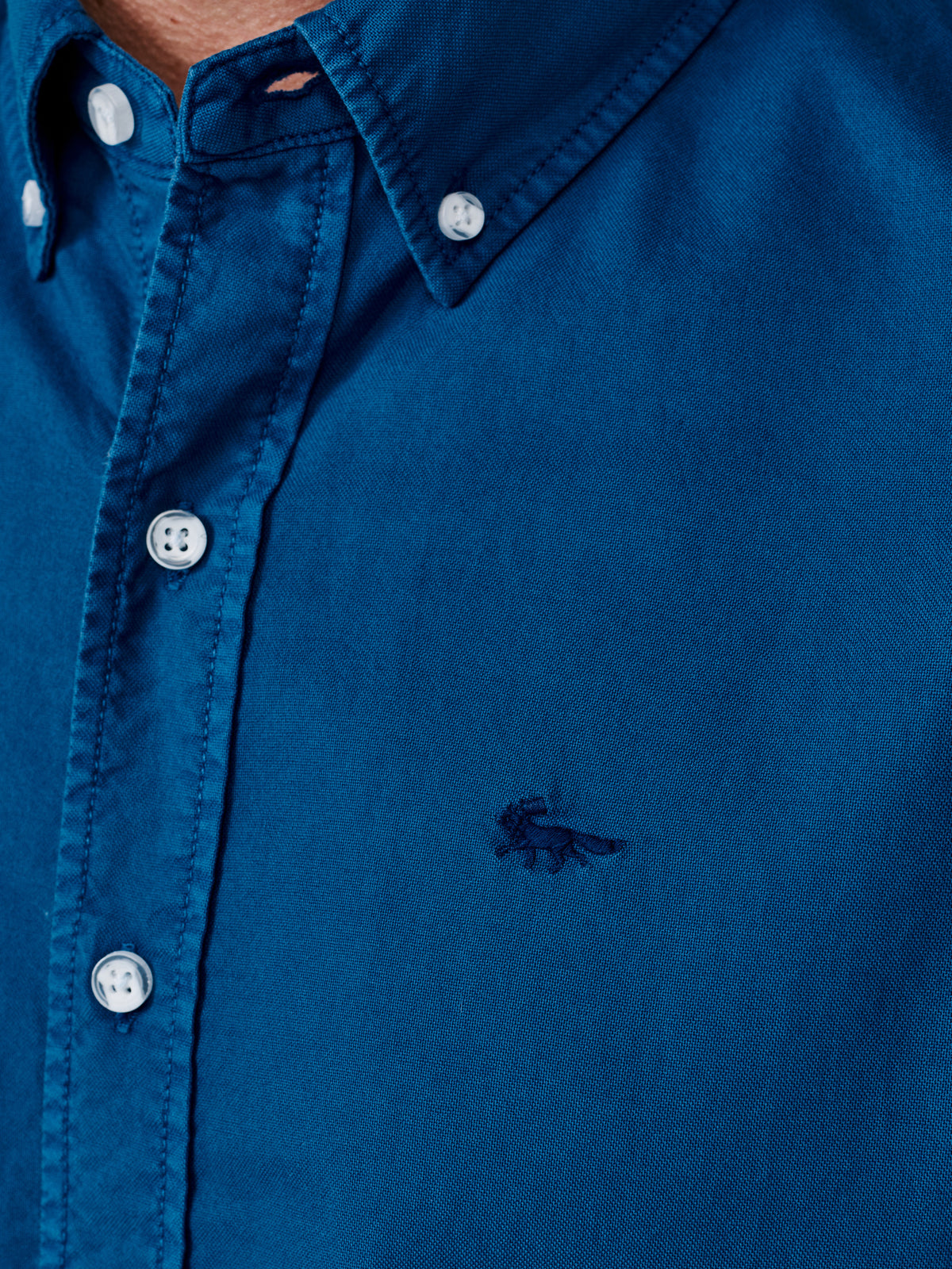Aubin Bright Blue Horkstow Lightweight Relaxed Oxford Shirt | Oxford Shirt