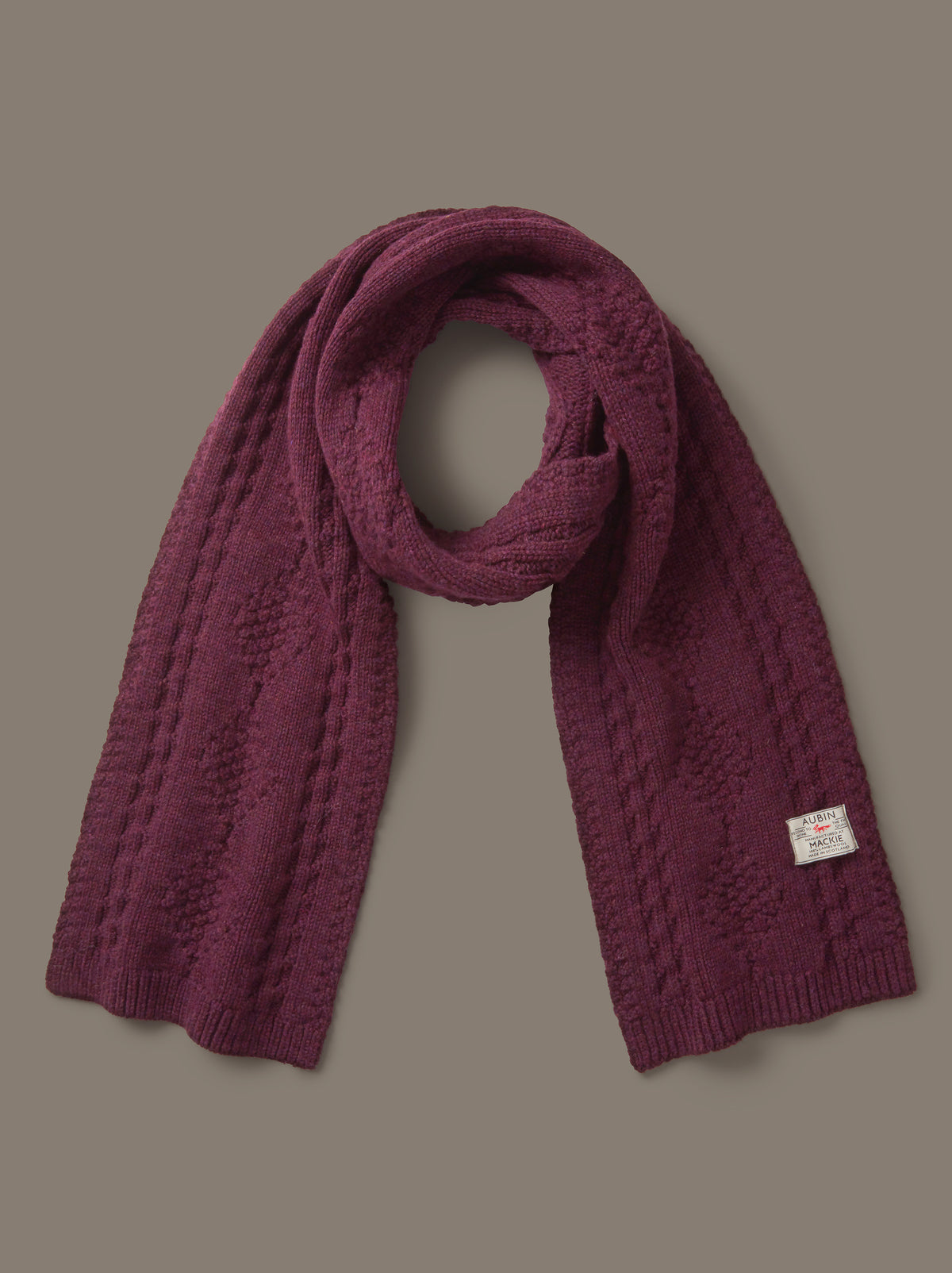 Aubin Damson Haconby Cable Scarf | Scarf