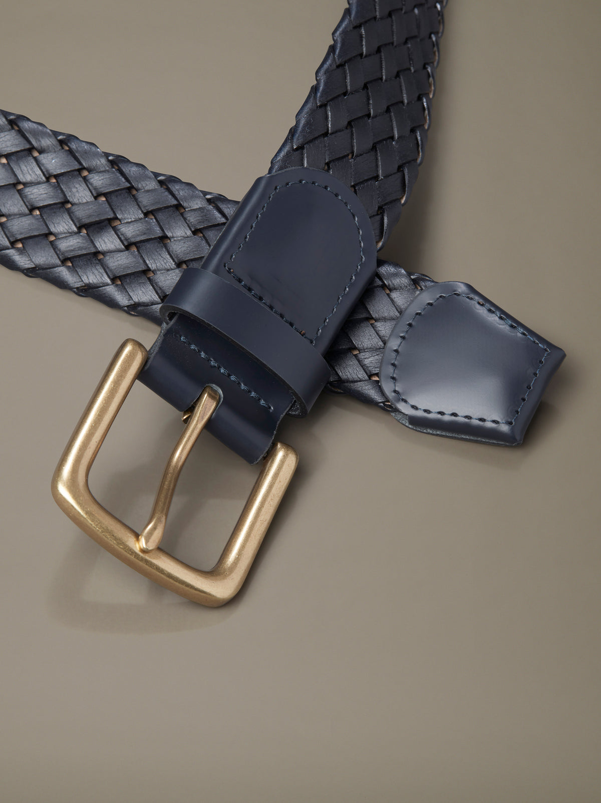 Aubin Navy Heacham Plaited Belt | Belts