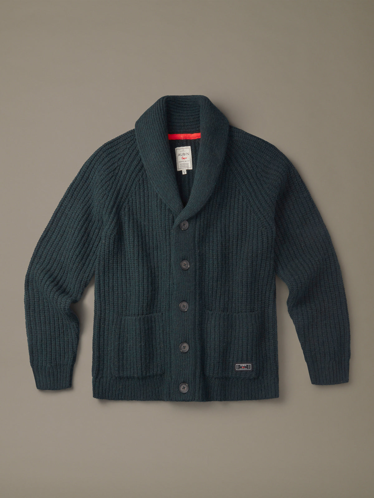 Aubin Khaki Helston Twist Cardigan | Cardigan