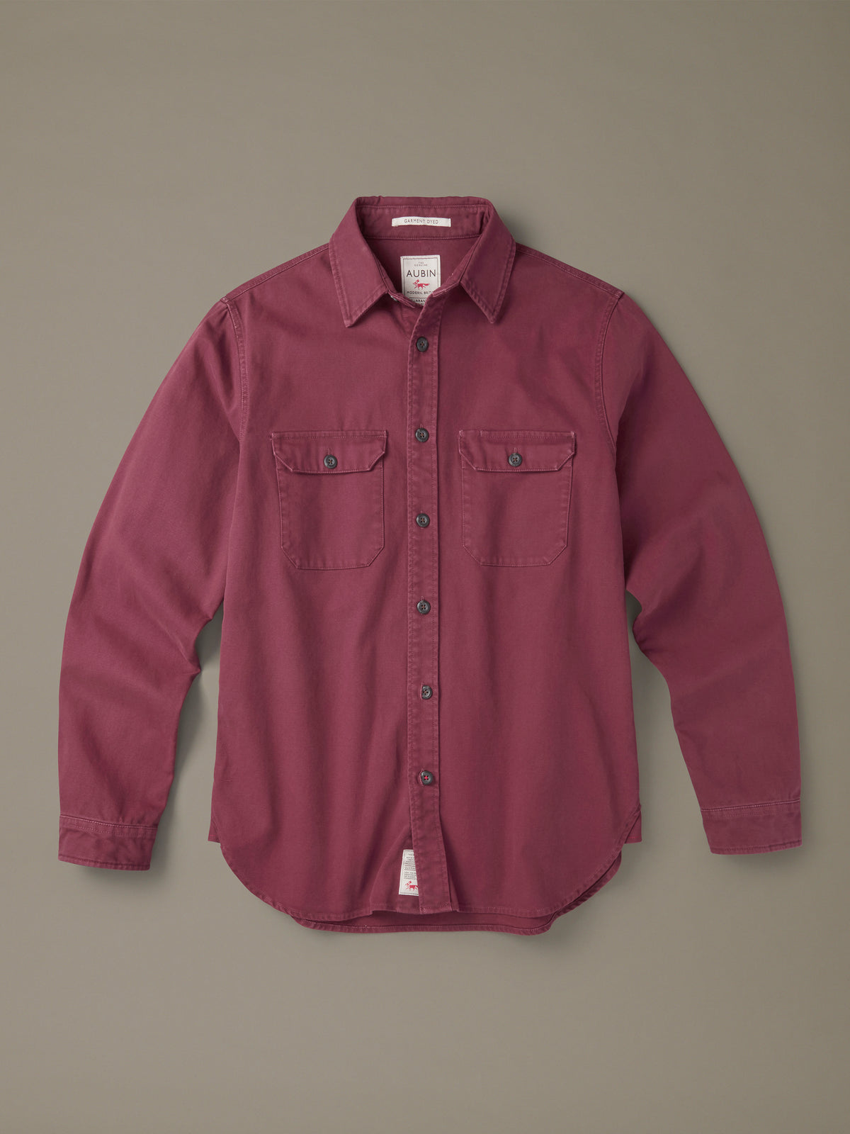 Aubin Oxblood Henderson Canvas Overshirt | Overshirt