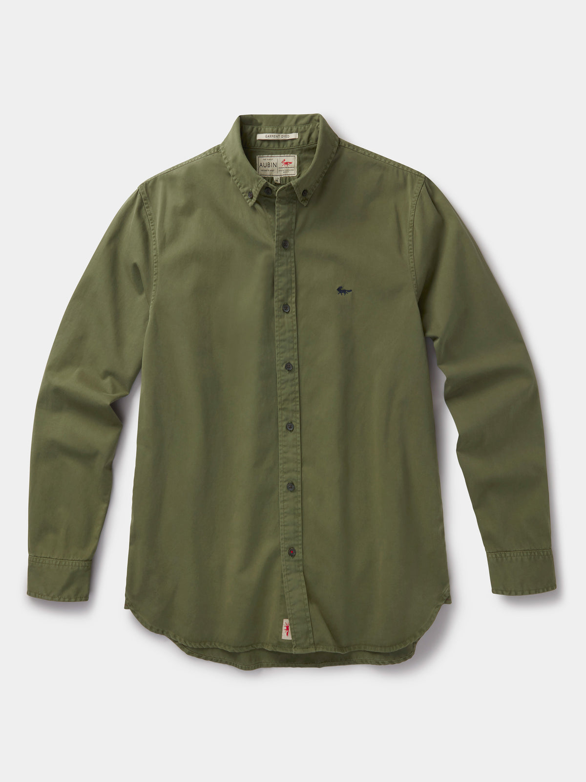 Aubin Olive Hessle Button Down Shirt | Oxford Shirt