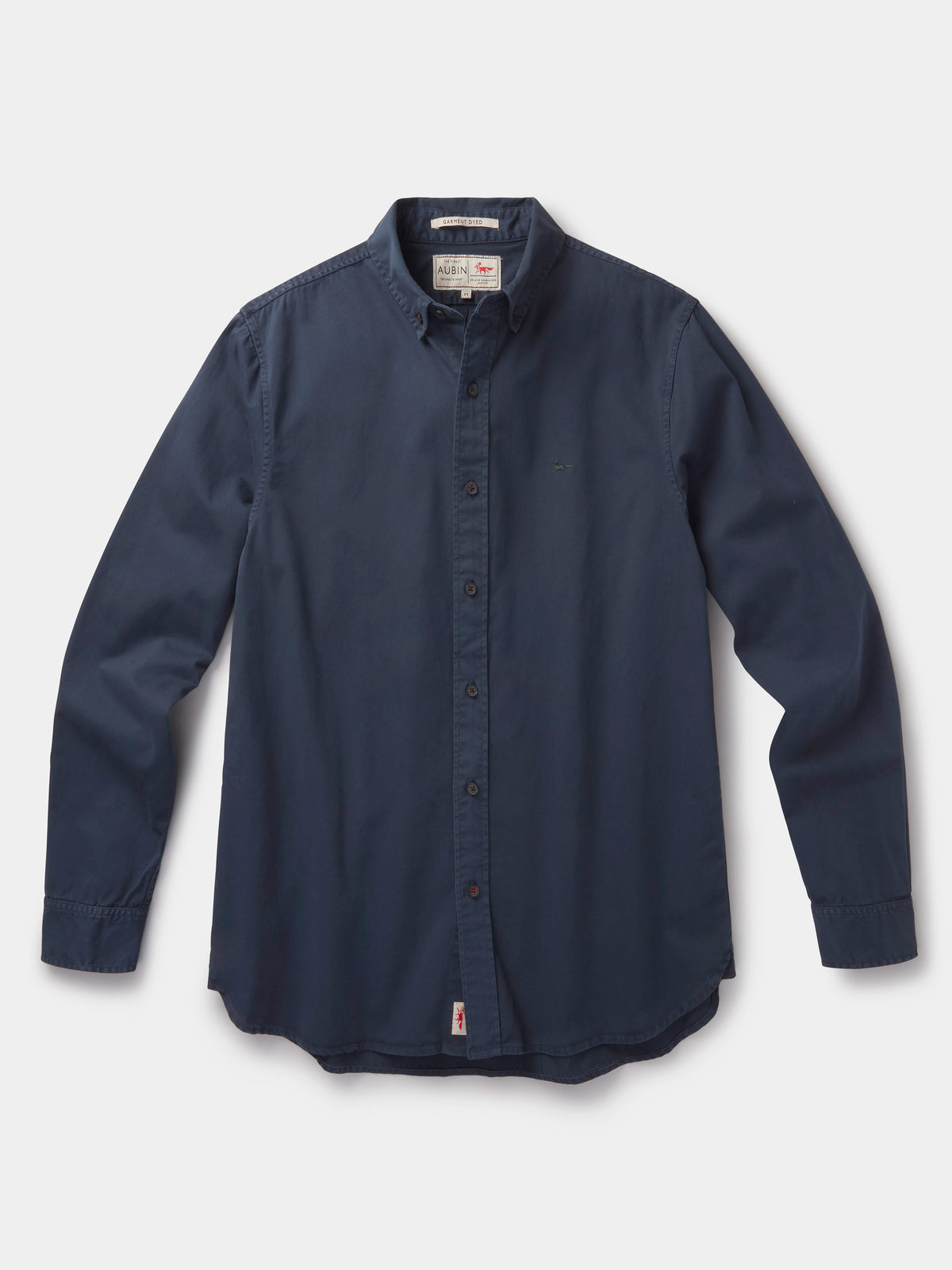 Aubin Navy Hessle Button Down Shirt | Oxford Shirt