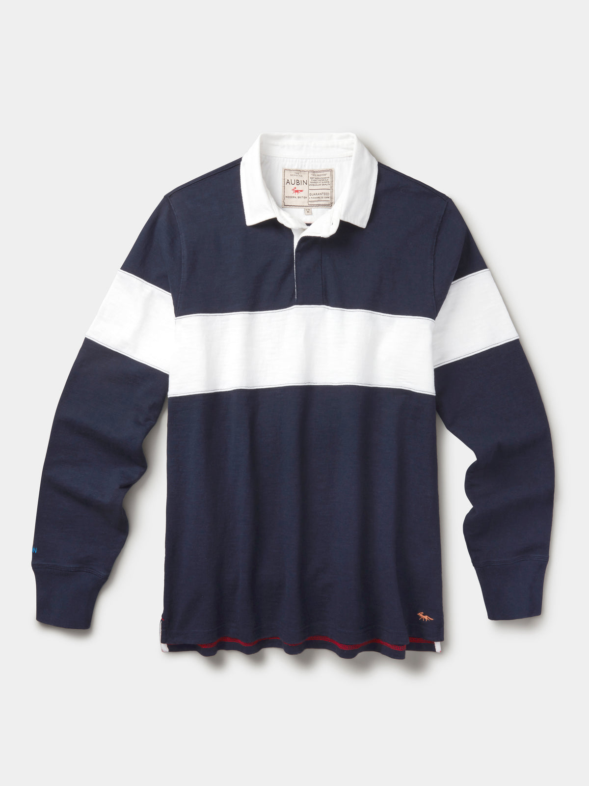 Aubin Navy/Vintage White Cut and Sew Irnham Rugby Shirt | Rugby Shirts