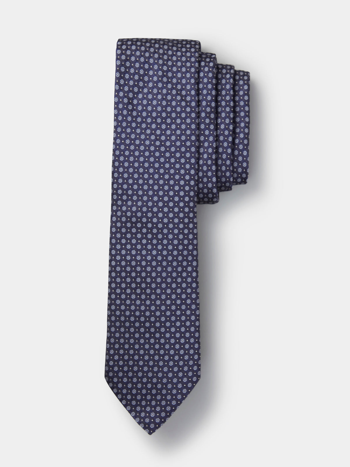 Aubin Micro Flower Jacquard Silk Tie | Ties