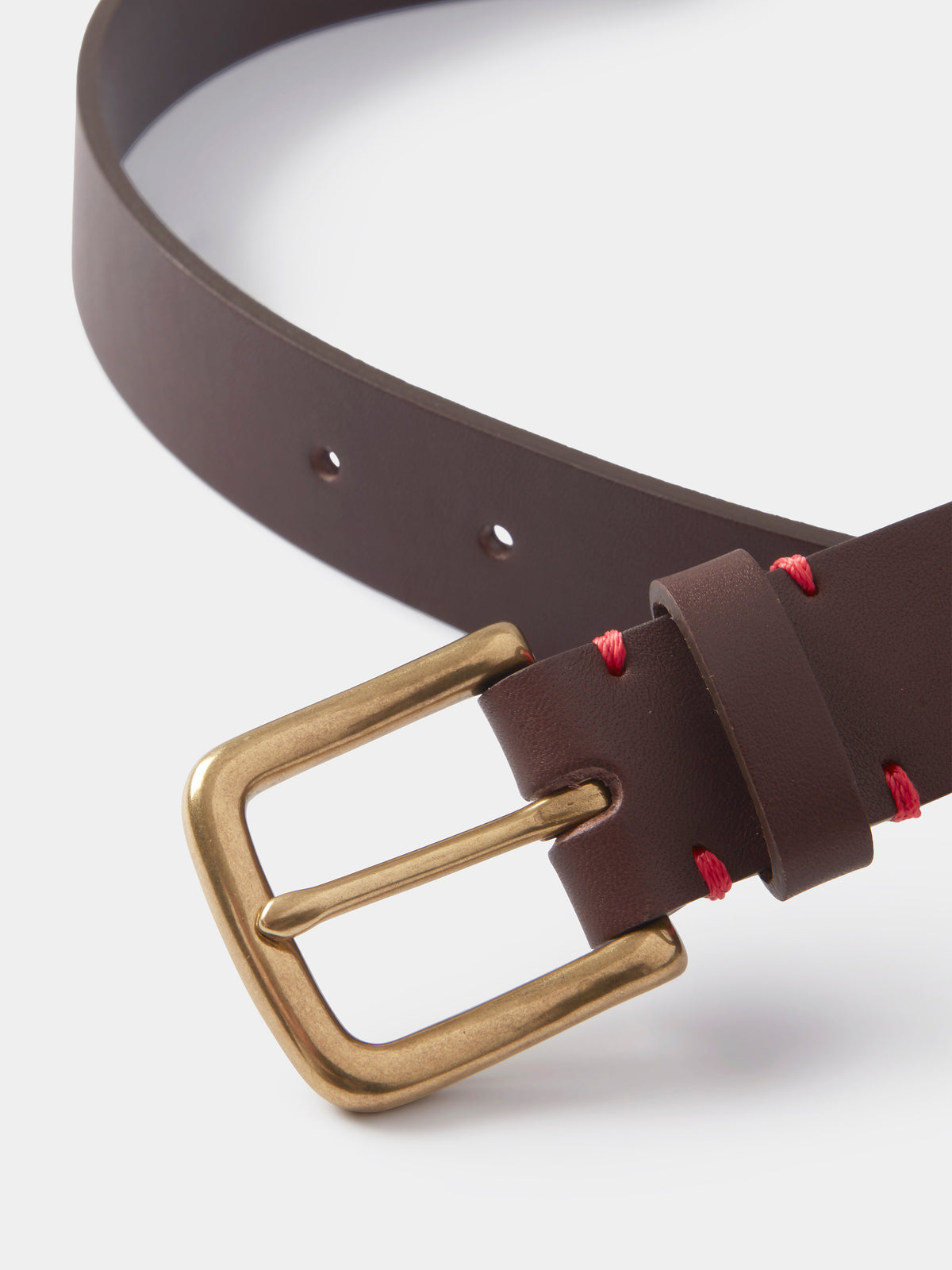 Aubin Brown Thorn Leather Belt | Belts