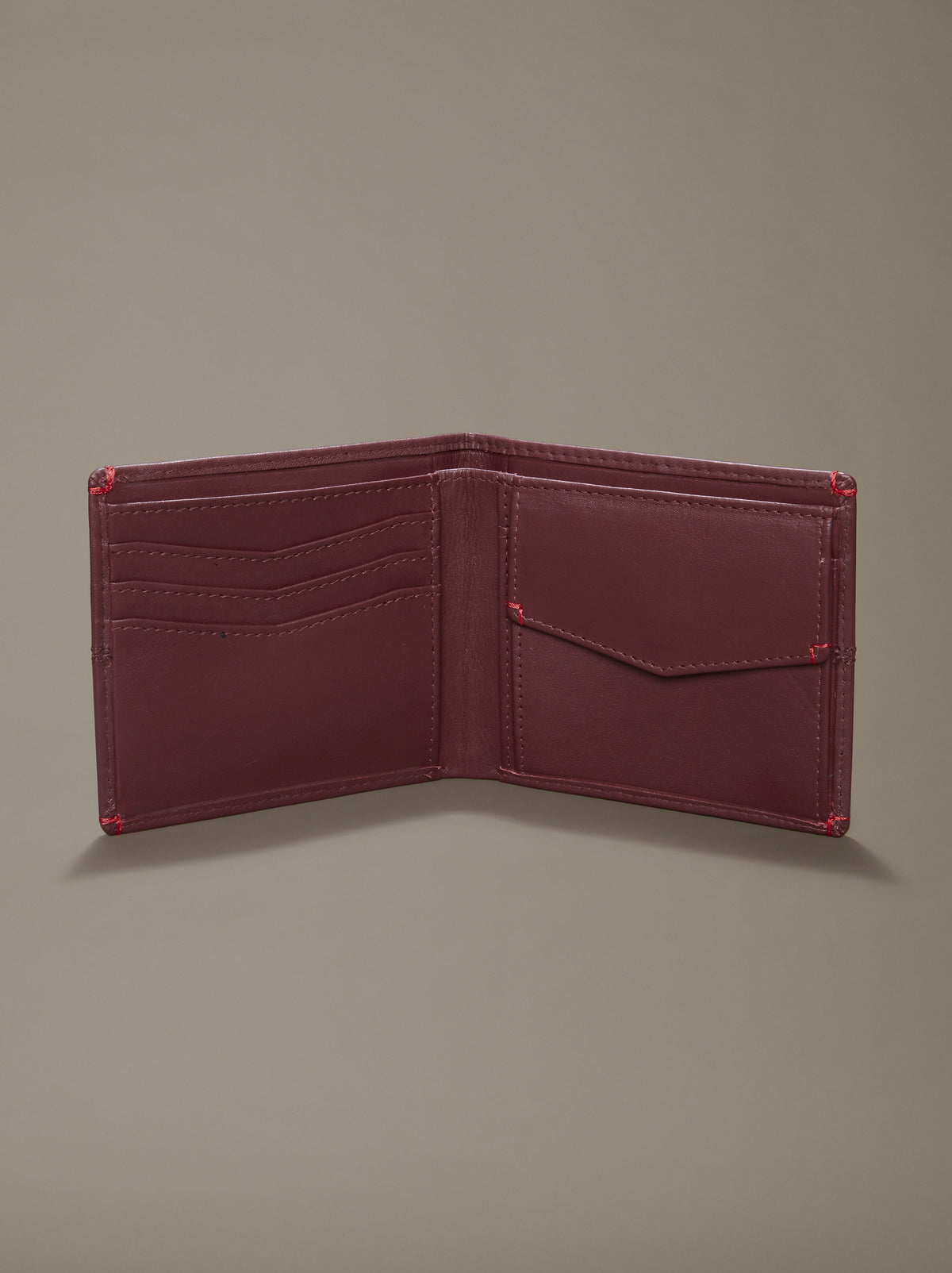 Aubin Oxblood Kettlewell Bi-fold Leather Wallet | Wallets